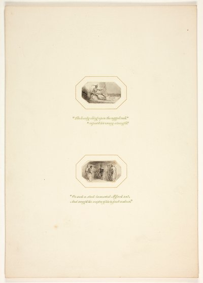 Studie für eine Platte aus The Task von Thomas Stothard