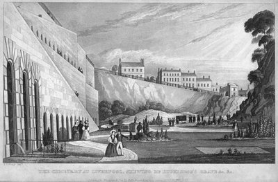 Der Friedhof in Liverpool, zeigt Mr. Huskissons Grab von Thomas Talbot Bury