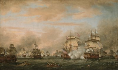 Die Schlacht von den Saintes, 9.-12. April 1782 von Thomas Whitcombe