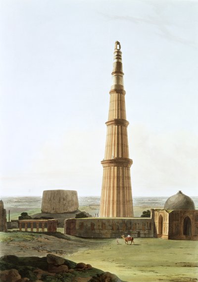 Der Qutb Minar bei Delhi von Thomas und William Daniell