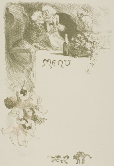 Menü Henriot von Théophile Alexandre Pierre Steinlen