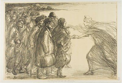 Flüchtlinge von der Maas von Théophile Alexandre Pierre Steinlen