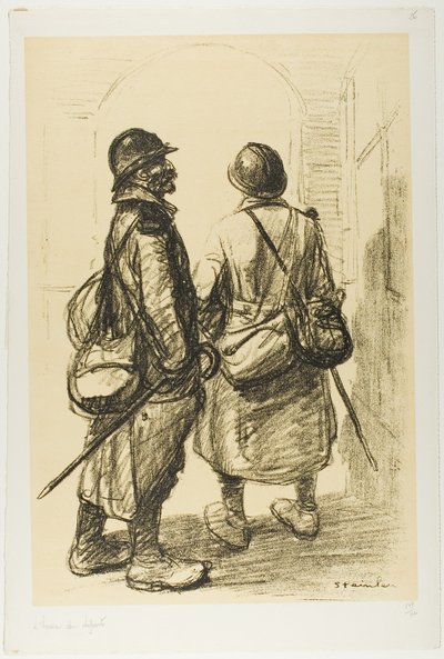 Die Stunde der Abreise, Tafel sechsundzwanzig aus Actualités von Théophile Alexandre Pierre Steinlen