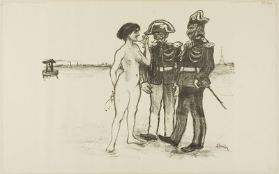 Wahrheit und die zwei Soldaten von Théophile Alexandre Pierre Steinlen