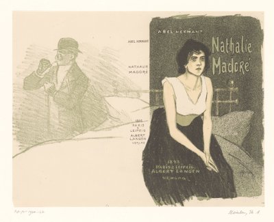 Entwurf für Umschlag: Abel Hermant mit Nathalie Madoré von Théophile Alexandre Steinlen
