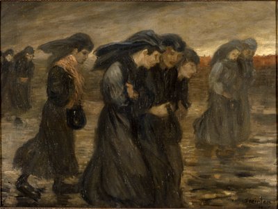 Die Rückkehr der Arbeiterinnen La rentrée des ouvrières, 1903 von Théophile Alexandre Steinlen