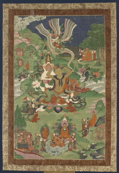 Thangka mit Szenen aus dem Leben des Buddha, zweite Hälfte des 19. Jahrhunderts von Tibetan culture.