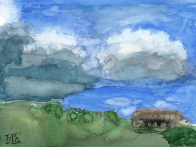 Haus Unter Sturmwolken von Tim Hoinkis