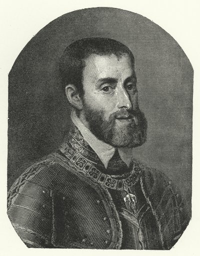 Karl V., Heiliger Römischer Kaiser (Gravur) von Titian (c.1488 1576) (after)