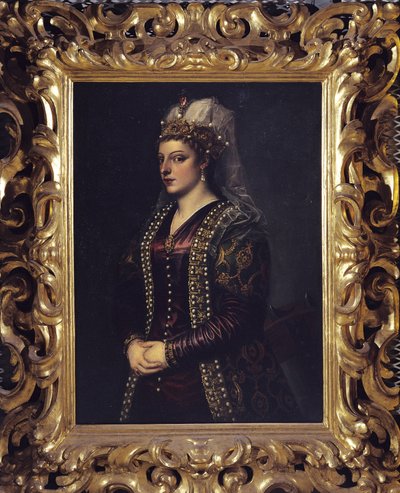 Porträt von Caterina Coronaro 1542 von Tiziano Vecelli