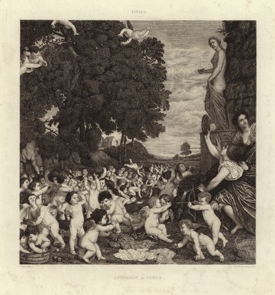 Die Verehrung der Venus von Tiziano Vecelli