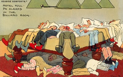 Hotel voll, Papa schläft im Billardzimmer von Tom Browne