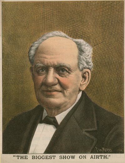 Porträt von P.T. Barnum, The Biggest Show on Earth von Tom Merry