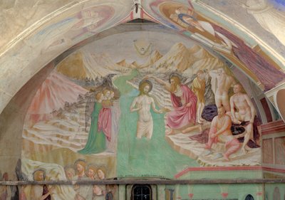 Die Taufe Christi, aus dem Zyklus des Lebens von Johannes dem Täufer von Tommaso Masolino da Panicale