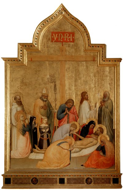 Pieta mit Heiligen Remigius und Heiligen Benedikt von Tommaso di Stefano Giottino