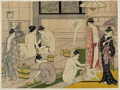Kiyonaga Badehaus Frauen von Torii Kiyonaga