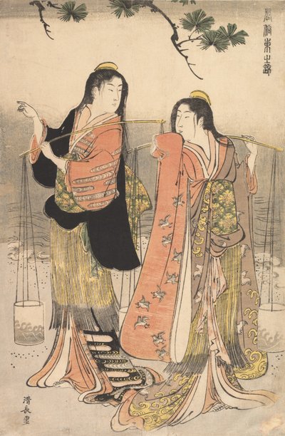 Die Salzmädchen von Suma Shiokumi, Suma, 1783 von Torii Kiyonaga