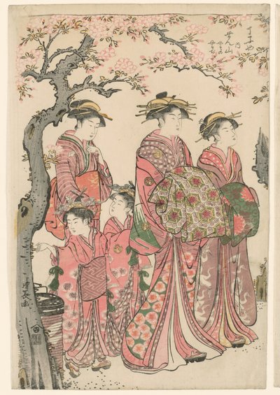 Die Kurtisanen Senzan, Yasono und Yasoji von der Chojiya von Torii Kiyonaga
