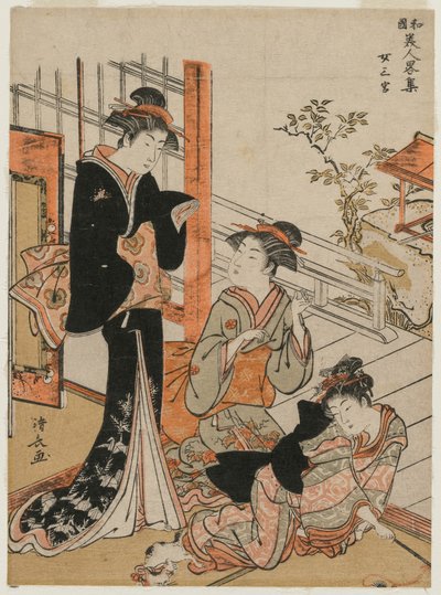 Drei Frauen (aus der Serie Eine kurze Sammlung japanischer Schönheiten) von Torii Kiyonaga