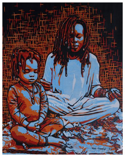 Friedliche Mutter-Kind von Tosin Oyeniyi