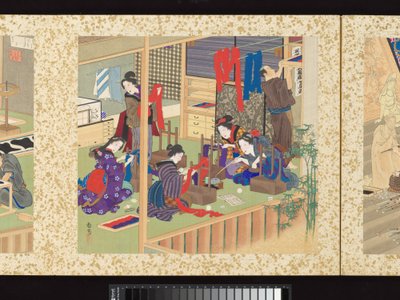 Handwerker, Schönheiten und jährliche Ereignisse von Toyohara Kunichika