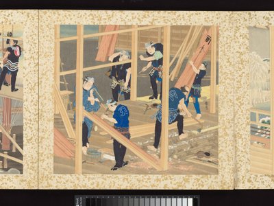 Handwerker, Schönheiten und jährliche Ereignisse von Toyohara Kunichika