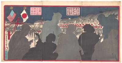 Glanz der Prozession von General Grant aus Amerika von Toyohara Kunichika