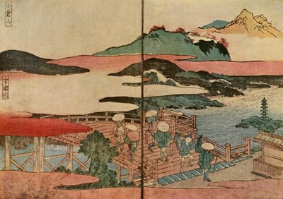 Berg Ogura und der Uji-Fluss, 1824, 1924 von Toyota Hokkei