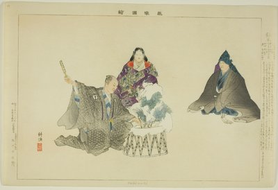 Hachi-maki, aus der Serie "Bilder von No-Aufführungen (Nogaku Zue)" von Tsukioka Kogyo