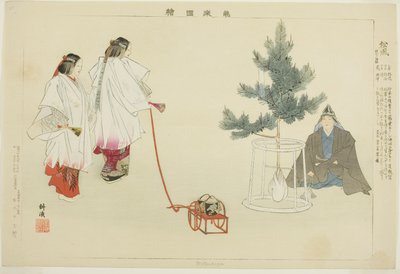 Matsukaze, aus der Serie "Bilder von No-Aufführungen (Nogaku Zue)" von Tsukioka Kogyo