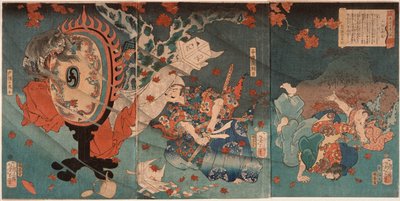 Aufklarendes Wetter in den Togakushi-Bergen: Taira no Koremori Ason von Tsukioka Yoshitoshi