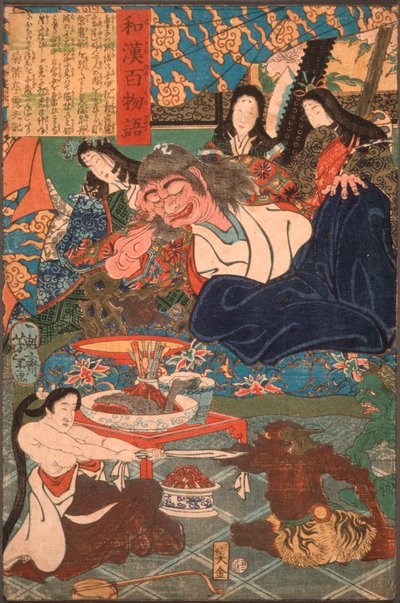 Shutendōji umgeben von Frauen von Tsukioka Yoshitoshi