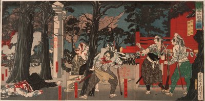 Die Schlacht am Sannō-Schrein im Tōeizan-Tempel von Tsukioka Yoshitoshi