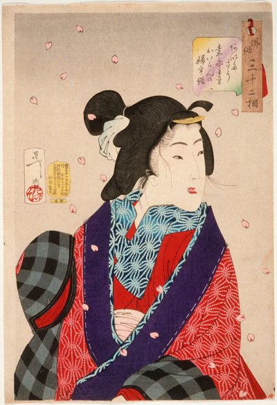 Der Wunsch, jemanden zu treffen: Eine Kurtisane aus der Kaei-Zeit (1848-1853) von Tsukioka Yoshitoshi