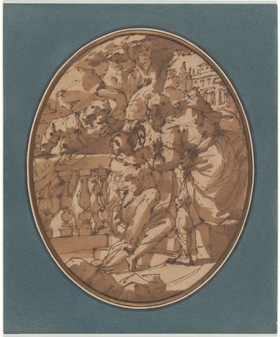 Susanna und die Ältesten, Studie für ein verlorenes Gemälde von Ubaldo Gandolfi