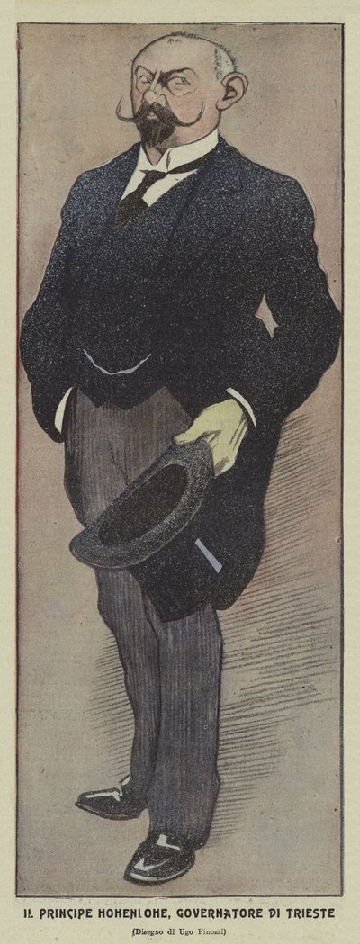Prinz Konrad von Hohenlohe-Schillingsfürst, österreichischer Gouverneur von Triest von Ugo Finozzi