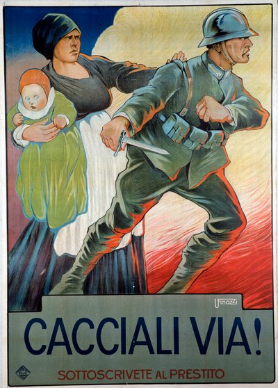 Faschistisches Propagandaplakat für den Nationalkredit, 20. Jahrhundert von Ugo Finozzi
