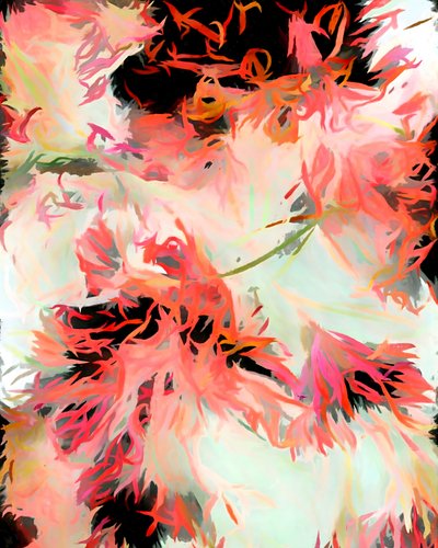 Lebendiges Blumenabstrakt von Uma Gokhale