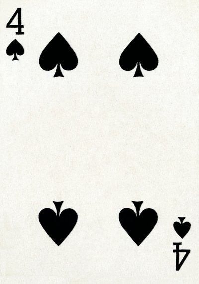 4 Pik aus einem Kartenspiel von Goodall & Son Ltd., um 1940 von Unbekannt