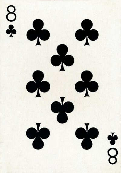 8 der Kreuz aus einem Kartenspiel von Goodall & Son Ltd., ca. 1940 von Unbekannt