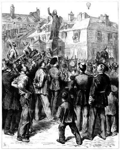 Ein Ballon aus Paris überquert Versailles, Deutsch-Französischer Krieg, 1870-1871 von Unbekannt