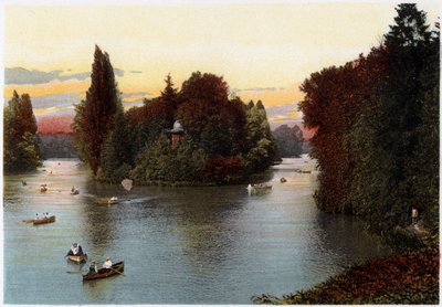 Ein See im Bois de Boulogne, Paris von Unbekannt