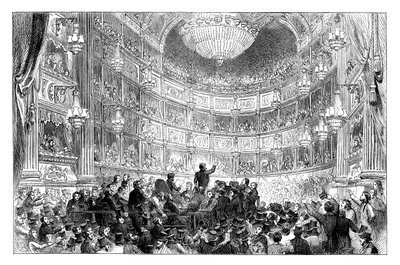 Ein Treffen der Anti-Corn Law League im Drury Lane Theatre, London, 1838 ca. 1895 von Unbekannt