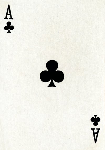 Kreuz-Ass aus einem Kartenspiel von Goodall & Son Ltd., ca. 1940 von Unbekannt