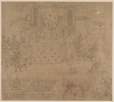 Album von daoistischen und buddhistischen Themen: Könige der Hölle: Blatt 30, 1200er von Unbekannt