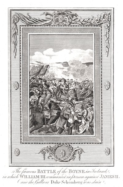 Schlacht am Boyne, 1690 von Unbekannt