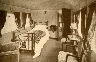 Schlafzimmer, Königssalon, London und Nordostbahn, 1930 von Unbekannt