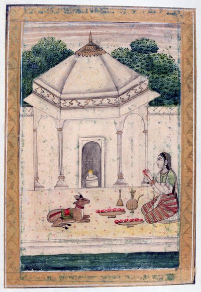 Bhairavi Ragini, Ragamala Album, Schule von Rajasthan, 19. Jahrhundert von Unbekannt