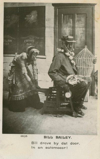 Bill Bailey Postkarte. Bill Bailey, Wont You Please Come Home war ein beliebtes Lied, veröffentlicht 1902 von Unbekannt
