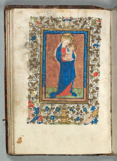 Stundenbuch Gebrauch von Metz: Fol. 26v, Jungfrau und Kind, um 1440 von Unbekannt